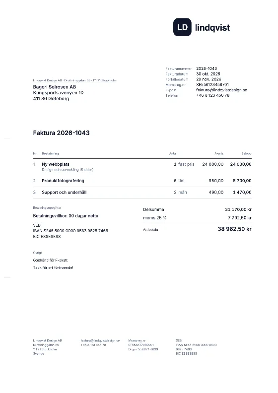 DIN 5008: Faktura (Exempeldata)